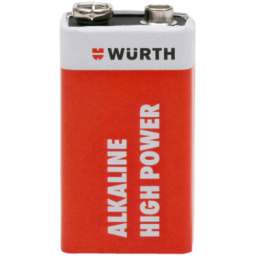Wurth Battery High Power - BTRY-ALKALI-E-BLOCK-6LR61-9V Ref. 0827115 PACK OF 20 Wurth Battery High Power - BTRY-ALKALI-E-BLOCK-6LR61-9V Ref. 0827115 PACK OF 20