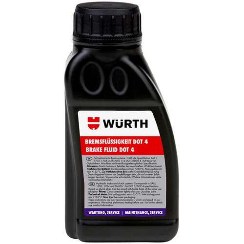 Wurth Brake Fluid DOT 4 BRKFLUD(DOT 4)0,25LTR Ref. 089200925 Hunt