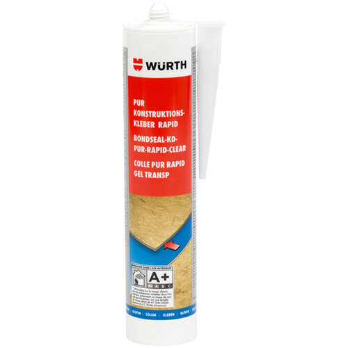 Wurth Structural Adhesive PUR Rapid - STRUCADH-KD-PUR-RAPID-CLEAR-310ML Ref. 0892100102 Wurth Structural Adhesive PUR Rapid - STRUCADH-KD-PUR-RAPID-CLEAR-310ML Ref. 0892100102