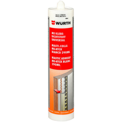 Wurth MS Hightack structural Adhesive - STRUCADH-(MS-HIGHTACK)-WHITE-290ML Ref. 0893225105 Wurth MS Hightack structural Adhesive - STRUCADH-(MS-HIGHTACK)-WHITE-290ML Ref. 0893225105