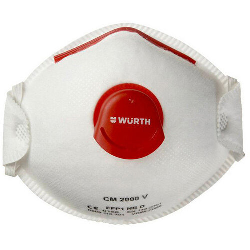 Wurth Disposable Breathing Mask FFP3 CM 2000 With Valve - BREAMASK-VLVE-CM2000-(FFP3-NR-D) Ref. 0899110304 PACK OF 5 Wurth Disposable Breathing Mask FFP3 CM 2000 With Valve - BREAMASK-VLVE-CM2000-(FFP3-NR-D) Ref. 0899110304 PACK OF 5