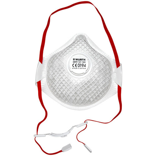 Wurth Disposable Breathing Mask FFP3 Flexible - BREAMASK-FLEX-VLVE-EN149-FFP3 Ref. 0899121103 PACK OF 20 Wurth Disposable Breathing Mask FFP3 Flexible - BREAMASK-FLEX-VLVE-EN149-FFP3 Ref. 0899121103 PACK OF 20