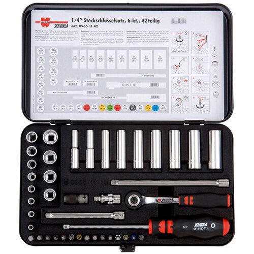 Wurth 1/4 inch Socket Wrench Assortment SKTWRNCHSET1/4IN42PCS Ref