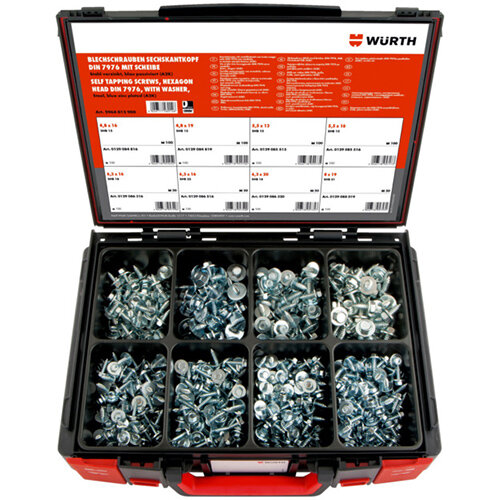 Wurth Combi Tapping Screw Assortment - SCR-(COMBI/PL)-SYSKO-W.WSH-(A2K)-600PCS Ref. 5964012900