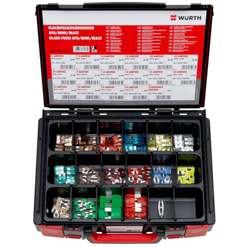 Wurth Flat Blade Fuses ATO, MINI/MAXI silver Assortment - FLBLDEFSE-SYSKO-ATO-(MINI-MAXI)-151PCS Ref. 5964073104 Wurth Flat Blade Fuses ATO, MINI/MAXI silver Assortment - FLBLDEFSE-SYSKO-ATO-(MINI-MAXI)-151PCS Ref. 5964073104