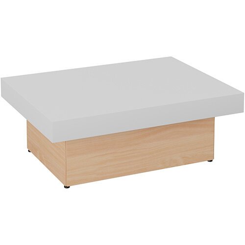 Auttica 800mm Coffee Table with Light Grey Top & Beech Base