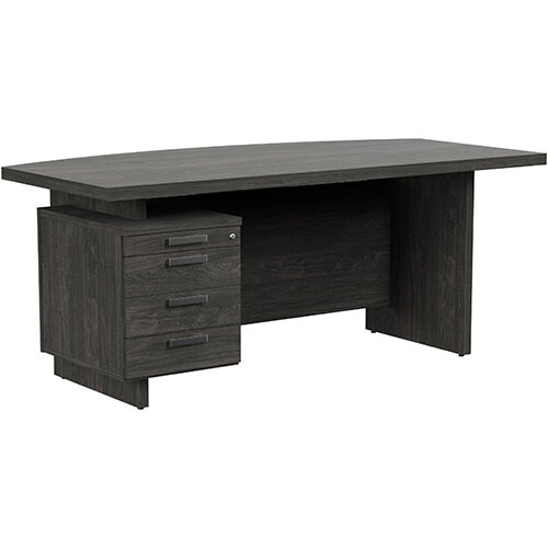 Grand Executive Office Desk With Left Side Drawers 1800mm Carbon Walnut Grand Executive Office Desk With Left Side Drawers 1800mm Carbon Walnut