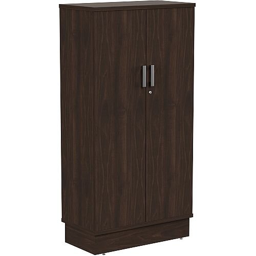 Grand Tall Cupboard With Lockable Doors W805xD420xH1615mm Dark Walnut