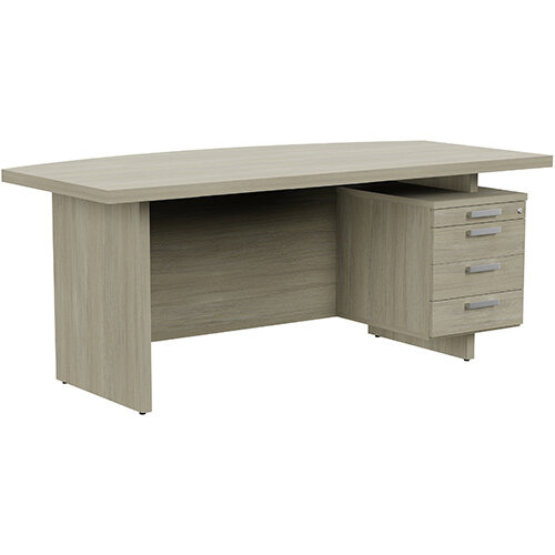 Grand Executive Office Desk With Right Side Drawers 1800mm Arctic Oak