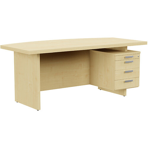 Grand Executive Office Desk With Right Side Drawers 1800mm Maple