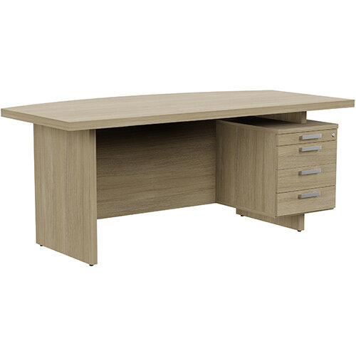 Grand Executive Office Desk With Right Side Drawers 1800mm Urban Oak