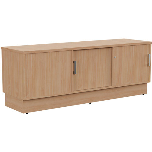 Grand Right Hand Side Large Credenza Unit With Sliding Doors & Back Door W1650xD480xH620mm Beech