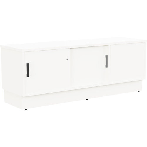 Grand Left Hand Side Large Credenza Unit With Sliding Doors & Back Door W1650xD480xH620mm White