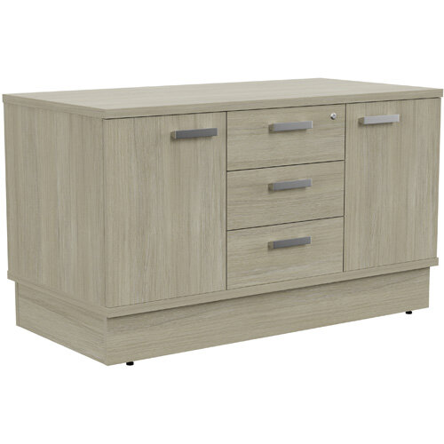 Grand 2 Door & 3 Drawer Credenza Unit W1200xD600xH705mm Arctic Oak