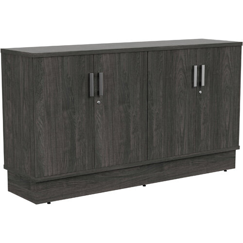 Grand 4 Doors Credenza Cabinet W1605xD420xH895mm Carbon Walnut Grand 4 Doors Credenza Cabinet W1605xD420xH895mm Carbon Walnut