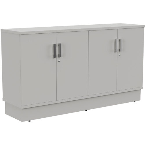 Grand 4 Doors Credenza Cabinet W1605xD420xH895mm Grey