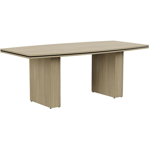 Oskar 2000mm Urban Oak Boat Shaped Boardroom & Meeting Table