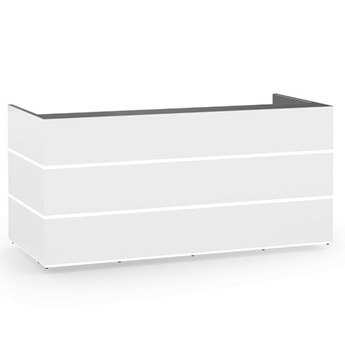 Pearl Modern Design Icy White Acrylux Reception Desk with Anthracite Glass Counter Top W2400xD1050xH1120 Pearl Modern Design Icy White Acrylux Reception Desk with Anthracite Glass Counter Top W2400xD1050xH1120
