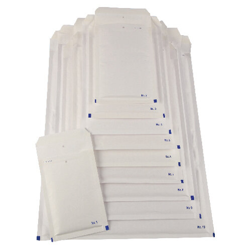 Bubble Lined Envelope Size 4 180x265mm White Pack of 100 XKF71449