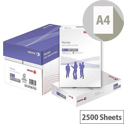 Xerox Premier Printer Paper A4 80gsm White Box of 5 Reams 003R91720 Xerox Premier Printer Paper A4 80gsm White Box of 5 Reams 003R91720