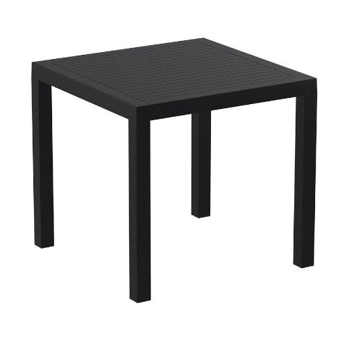 ARES Square Table - 800x800mm - Black - Outdoor & Indoor - Height 750mm