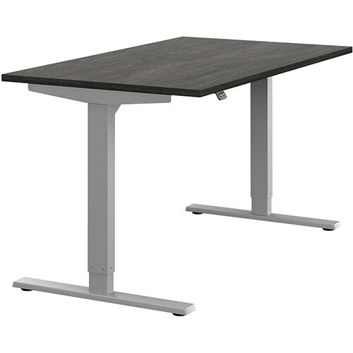 Zoom Height Adjustable Sit Stand Office Desk Plain Top W1400mmxD800mmxH685-1185mm Carbon Walnut Top Silver Frame - Prevents &Reduces Muscle &Back Problems, Poor Circulation &Increases Brain Activity. Zoom Height Adjustable Sit Stand Office Desk Plain Top W1400mmxD800mmxH685-1185mm Carbon Walnut Top Silver Frame - Prevents &Reduces Muscle &Back Problems, Poor Circulation &Increases Brain Activity.
