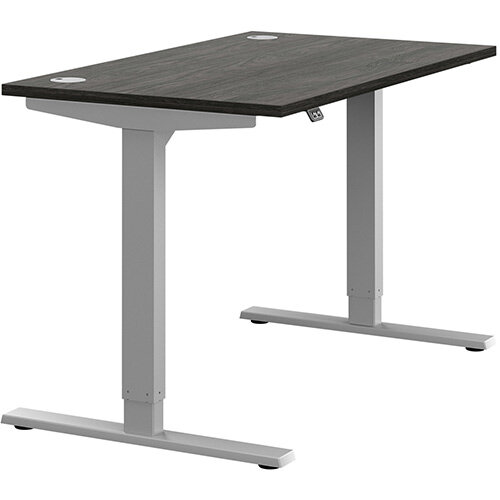 Zoom Height Adjustable Sit Stand Office Desk Portal Top W1200mmxD700mmxH685-1185mm Carbon Walnut Top Silver Frame - Prevents &Reduces Muscle &Back Problems, Poor Circulation &Increases Brain Activity. Zoom Height Adjustable Sit Stand Office Desk Portal Top W1200mmxD700mmxH685-1185mm Carbon Walnut Top Silver Frame - Prevents &Reduces Muscle &Back Problems, Poor Circulation &Increases Brain Activity.