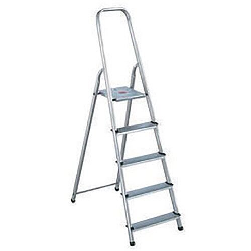 Alumiunium Step Ladder 6 Steps Plus Height 1.19m Silver 358740 Alumiunium Step Ladder 6 Steps Plus Height 1.19m Silver 358740