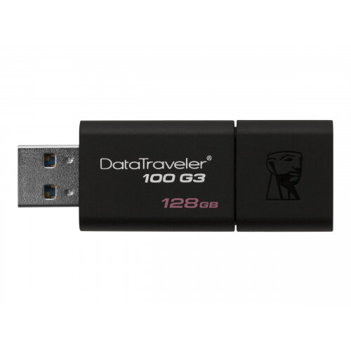 Kingston DataTraveler 100 G3 - USB Flash Drive - 128 GB - USB 3.0 - Black