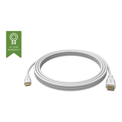 VISION Techconnect - HDMI with Ethernet cable - mini HDMI (M) to HDMI (M) - 5 m - white