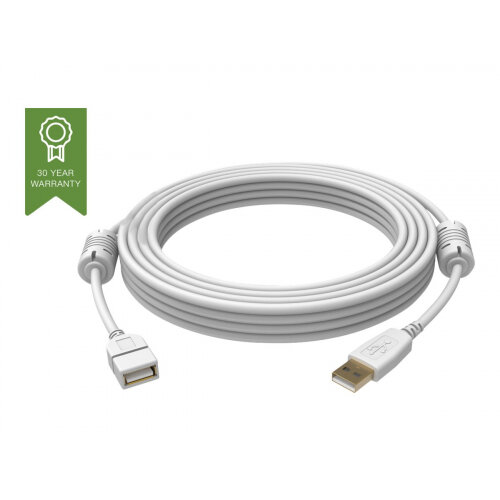 Vision Techconnect - USB extension cable - USB (F) to USB (M) - USB 2.0 - 1 m - white