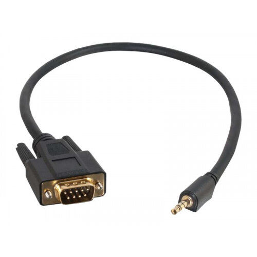 C2G Velocity DB9 Male to 3.5mm Male Adapter Cable - Serial cable - stereo mini jack (M) to DB-9 (M) - 50 cm - molded, thumbscrews - black C2G Velocity DB9 Male to 3.5mm Male Adapter Cable - Serial cable - stereo mini jack (M) to DB-9 (M) - 50 cm - molded, thumbscrews - black