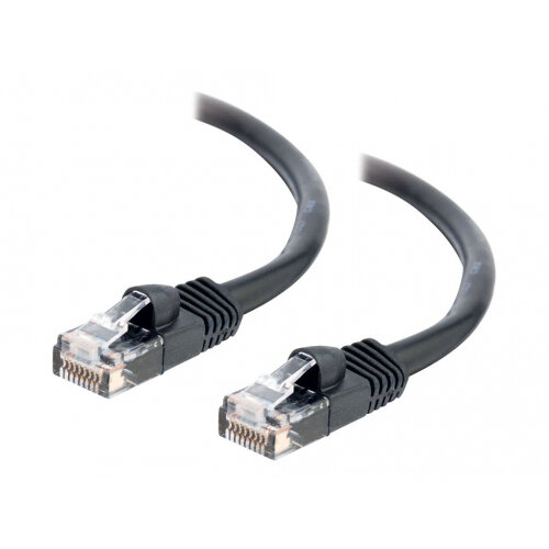 C2G Cat5e Booted Unshielded (UTP) Network Patch Cable - Patch cable - RJ-45 (M) to RJ-45 (M) - 20 m - UTP - CAT 5e - molded, snagless, stranded - black