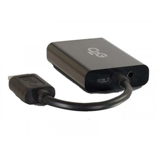 C2G HDMI to VGA and Stereo Audio Adapter Converter Dongle - Video converter - HDMI - HDMI, VGA - black