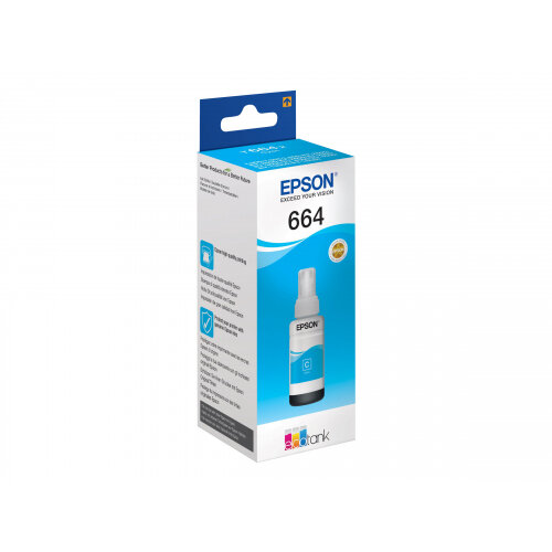Epson T6642 - 70 ml - cyan - ink refill - for Epson L382, L386, L486; EcoTank ET-16500, 2600 