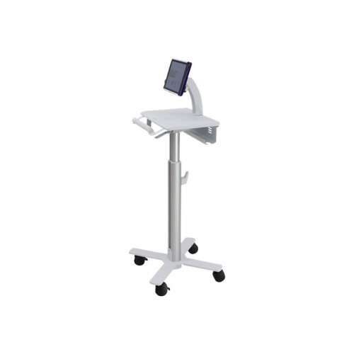 Ergotron StyleView Tablet Cart, SV10 - Cart for tablet / keyboard - medical - metal - white, aluminium - screen size: up to 12 Inches