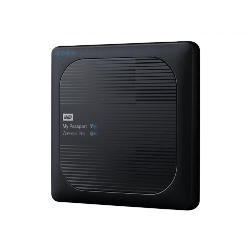 WD My Passport Wireless Pro WDBP2P0020BBK - Network drive - 2 TB - HDD 3 TB x 1 - RAM 512 MB - USB 3.0 / 802.11ac