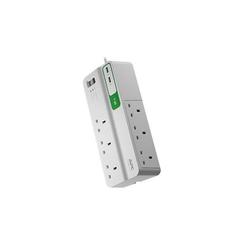 APC SurgeArrest Essential - Surge protector - AC 230 V - output connectors: 8 - United Kingdom - white Ref PM6U-UK