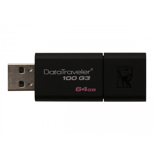 Kingston DataTraveler 100 G3 - USB flash drive - 64 GB - USB 3.0 - black Kingston DataTraveler 100 G3 - USB flash drive - 64 GB - USB 3.0 - black