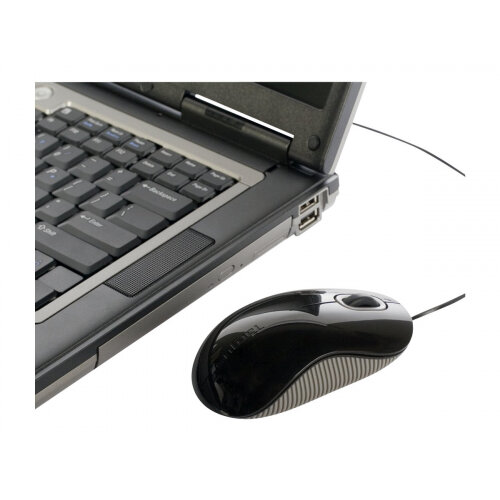 Targus Cord-Storing - Mouse - optical - wired - USB - grey, black