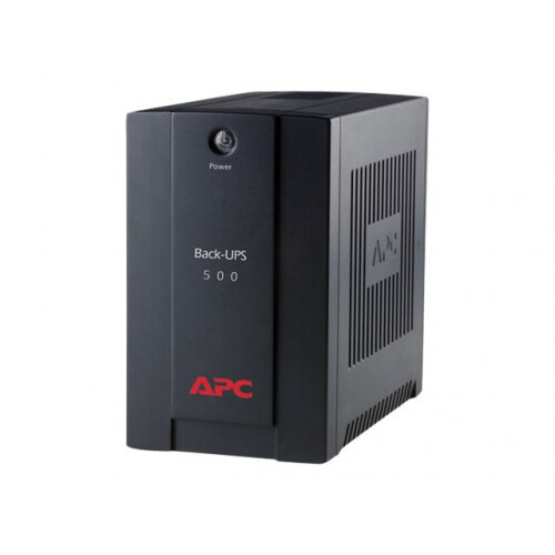 APC Back-UPS Line-Interactive 500VA 3AC outlet uninterruptible power supply (UPS) - Boost Automatic Voltage Regulation (AVR) - Automatic self-test - Adjustable voltage sensitivity