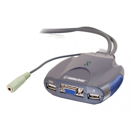 C2G TruLink 2-Port VGA and USB Micro KVM with Audio - KVM / audio switch - 2 x KVM / audio - 1 local user - desktop C2G TruLink 2-Port VGA and USB Micro KVM with Audio - KVM / audio switch - 2 x KVM / audio - 1 local user - desktop
