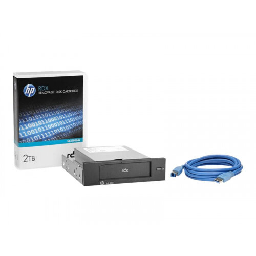 HPE RDX Removable Disk Backup System - Disk drive - RDX - SuperSpeed USB 3.0 - internal - 5.25 Inches - with 2 TB Cartridge