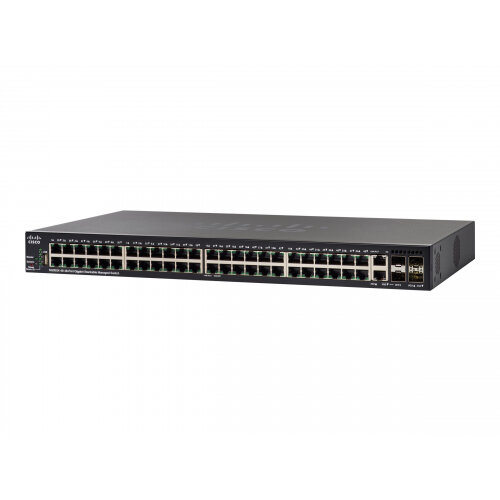 Cisco Small Business SG350X-48MP - Switch - Managed - 48 x 10/100/1000 (PoE+) + 2 x combo 10 Gigabit SFP+ + 2 x 10 Gigabit SFP+ - rack-mountable - PoE+ (740 W) Cisco Small Business SG350X-48MP - Switch - Managed - 48 x 10/100/1000 (PoE+) + 2 x combo 10 Gigabit SFP+ + 2 x 10 Gigabit SFP+ - rack-mountable - PoE+ (740 W)