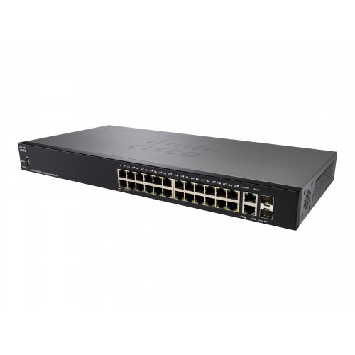 Cisco 250 Series SG250-26 - Switch - smart - 24 x 10/100/1000 + 2 x combo Gigabit SFP - rack-mountable Cisco 250 Series SG250-26 - Switch - smart - 24 x 10/100/1000 + 2 x combo Gigabit SFP - rack-mountable