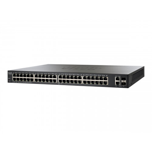 Cisco Small Business Smart Plus SF220-48P - Switch - Managed - 48 x 10/100 (PoE) + 2 x combo Gigabit SFP - desktop, rack-mountable - PoE (375 W) Cisco Small Business Smart Plus SF220-48P - Switch - Managed - 48 x 10/100 (PoE) + 2 x combo Gigabit SFP - desktop, rack-mountable - PoE (375 W)