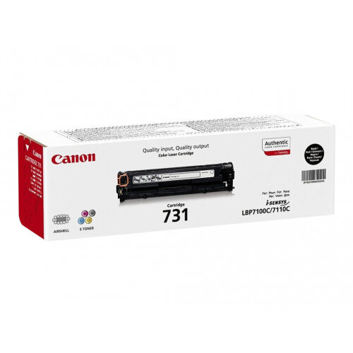 Canon 731 BK - Black - original - toner cartridge - for i-SENSYS LBP7100Cn, LBP7110Cw, MF623Cn, MF628Cw, MF8230Cn, MF8280Cw Canon 731 BK - Black - original - toner cartridge - for i-SENSYS LBP7100Cn, LBP7110Cw, MF623Cn, MF628Cw, MF8230Cn, MF8280Cw