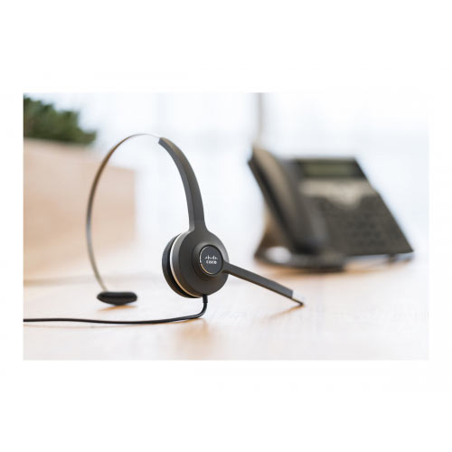 Cisco 531 Wired Single - Headset - on-ear - wired - for Cisco DX70 - MSRP, DX80 (No Radio); IP Phone 8865NR