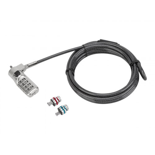 Targus Defcon 3-in-1 Universal Combo Cable Lock - Security cable lock - black - 1.98 m Targus Defcon 3-in-1 Universal Combo Cable Lock - Security cable lock - black - 1.98 m