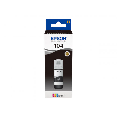 Epson EcoTank 104 - 70 ml - black - original - ink tank - for EcoTank ET-2710, ET-2711, ET-2720, ET-2720 All-in-One Supertank Printer, ET-2726, ET-4700 Epson EcoTank 104 - 70 ml - black - original - ink tank - for EcoTank ET-2710, ET-2711, ET-2720, ET-2720 All-in-One Supertank Printer, ET-2726, ET-4700